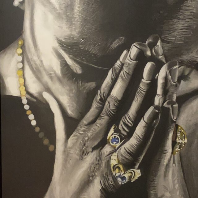 2Pac Charcoal on paper 100x70cm 2023