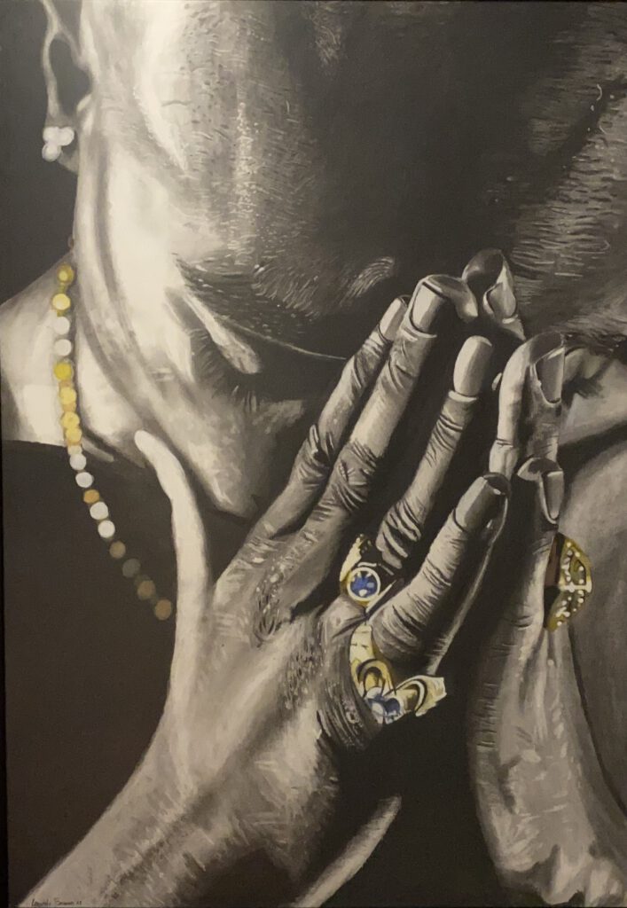 2Pac Charcoal on paper 100x70cm 2023